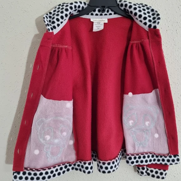 Tough skins Girls Panda Fleece Jacket Red color Size S . - Picture 4 of 10
